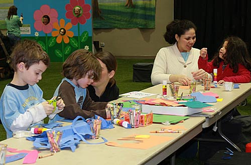 Children participate in many hands on activities.